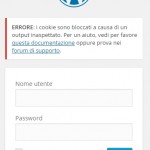 WordPress errore cookie